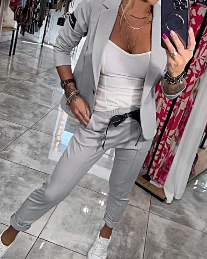 MARISA - CONJUNTO DE TOP, CHAQUETA Y PANTALÓN