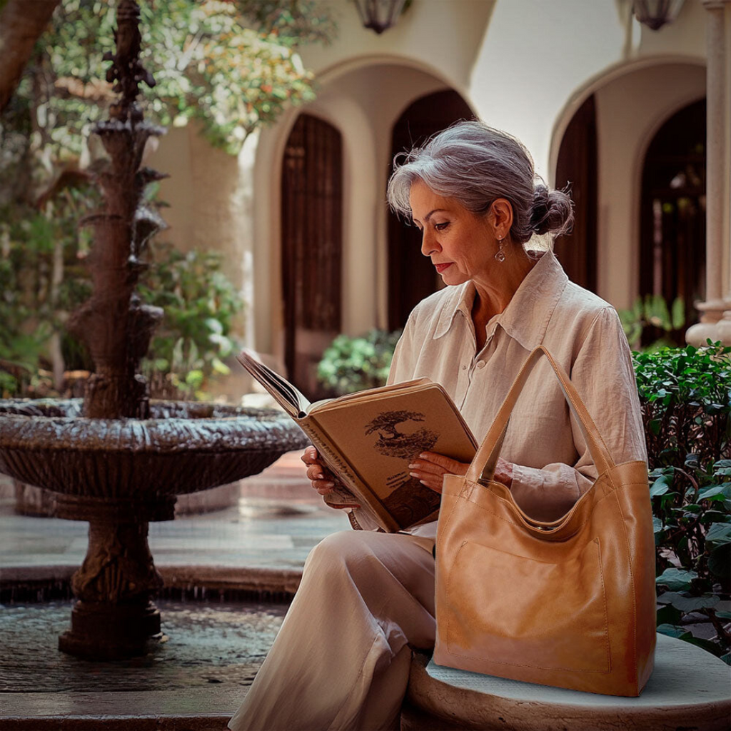 Maya | Bolsa de hombro suave grande y lujosa