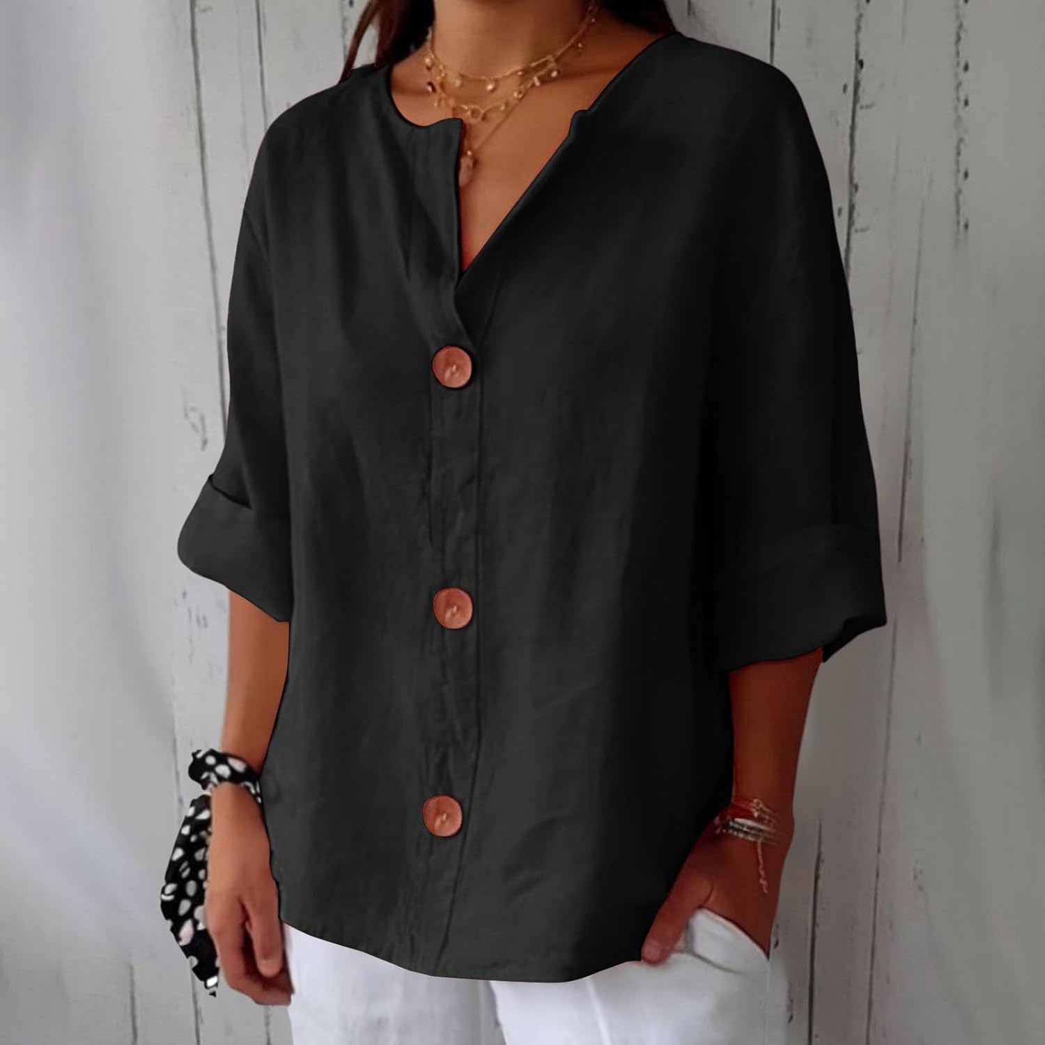 Clara™ – Blusa de Lino Casual y Atemporal
