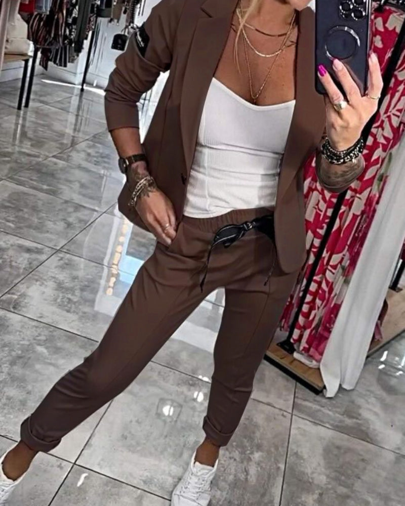 MARISA - CONJUNTO DE TOP, CHAQUETA Y PANTALÓN
