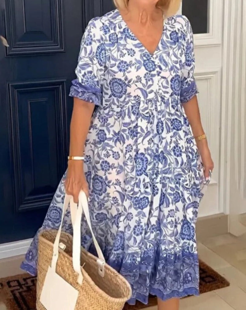 Nuria™ | Vestido floral elegante y vaporoso