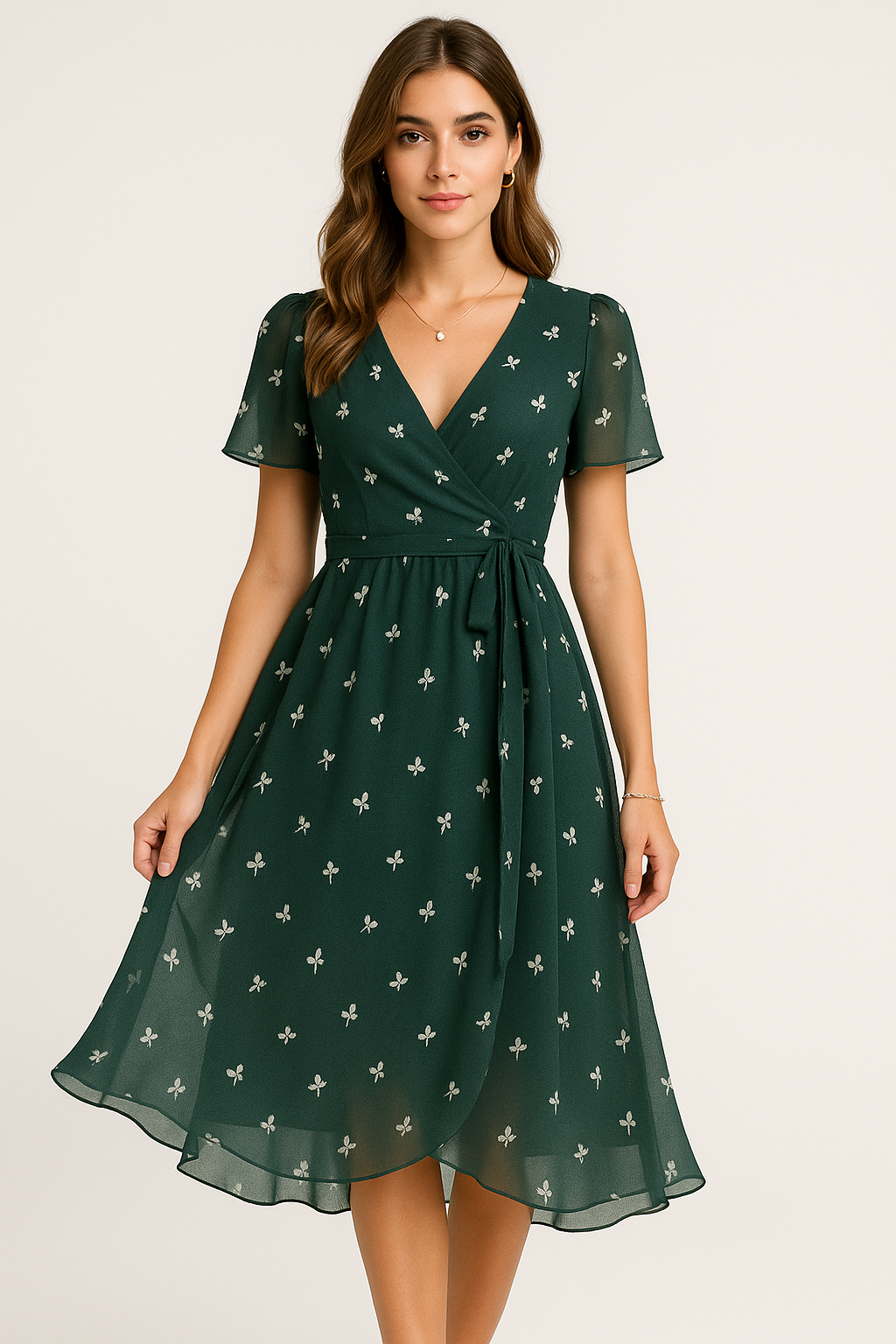 Anais - Vestido de mujer con cuello en V