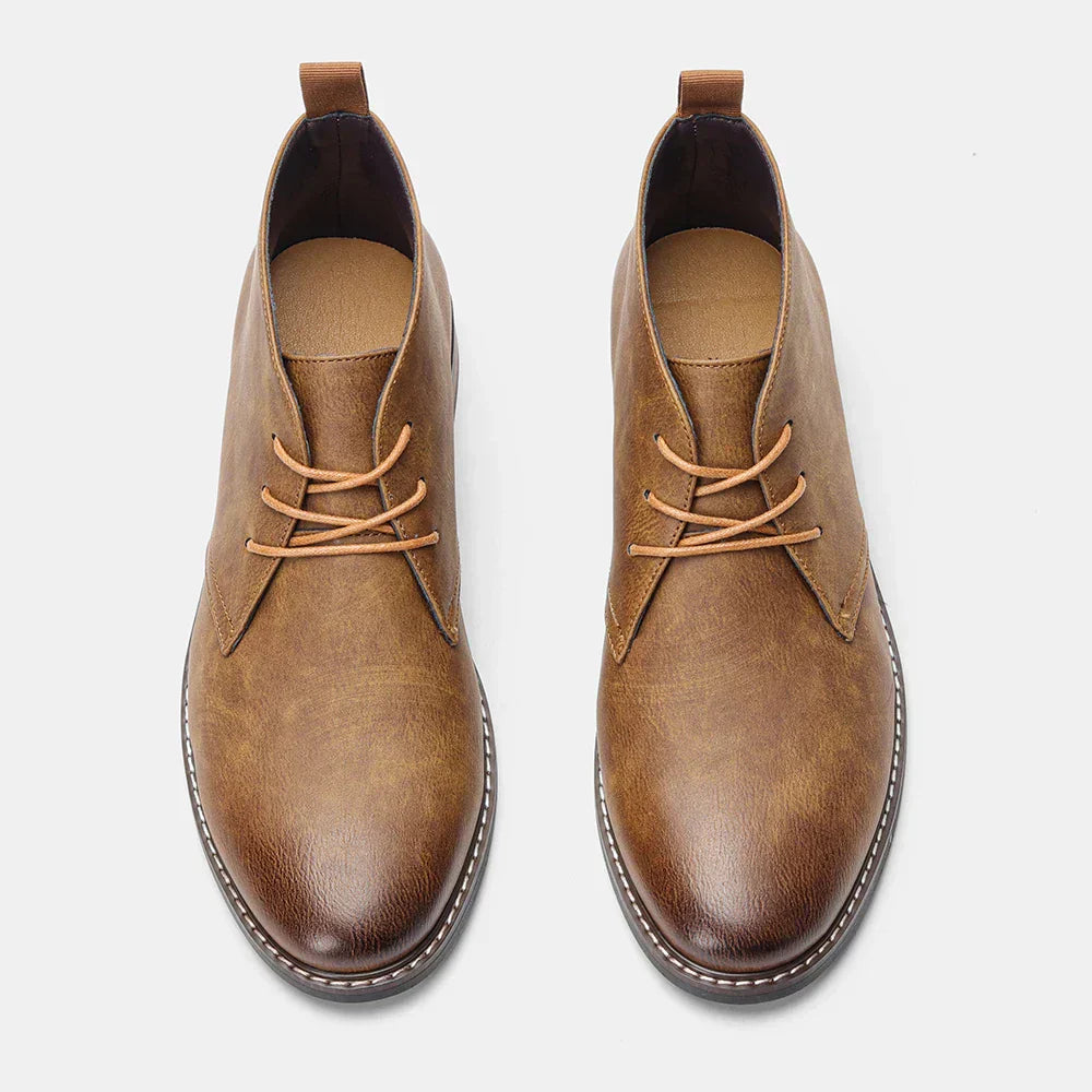 Botas Casual de Cuero Marrón Marco