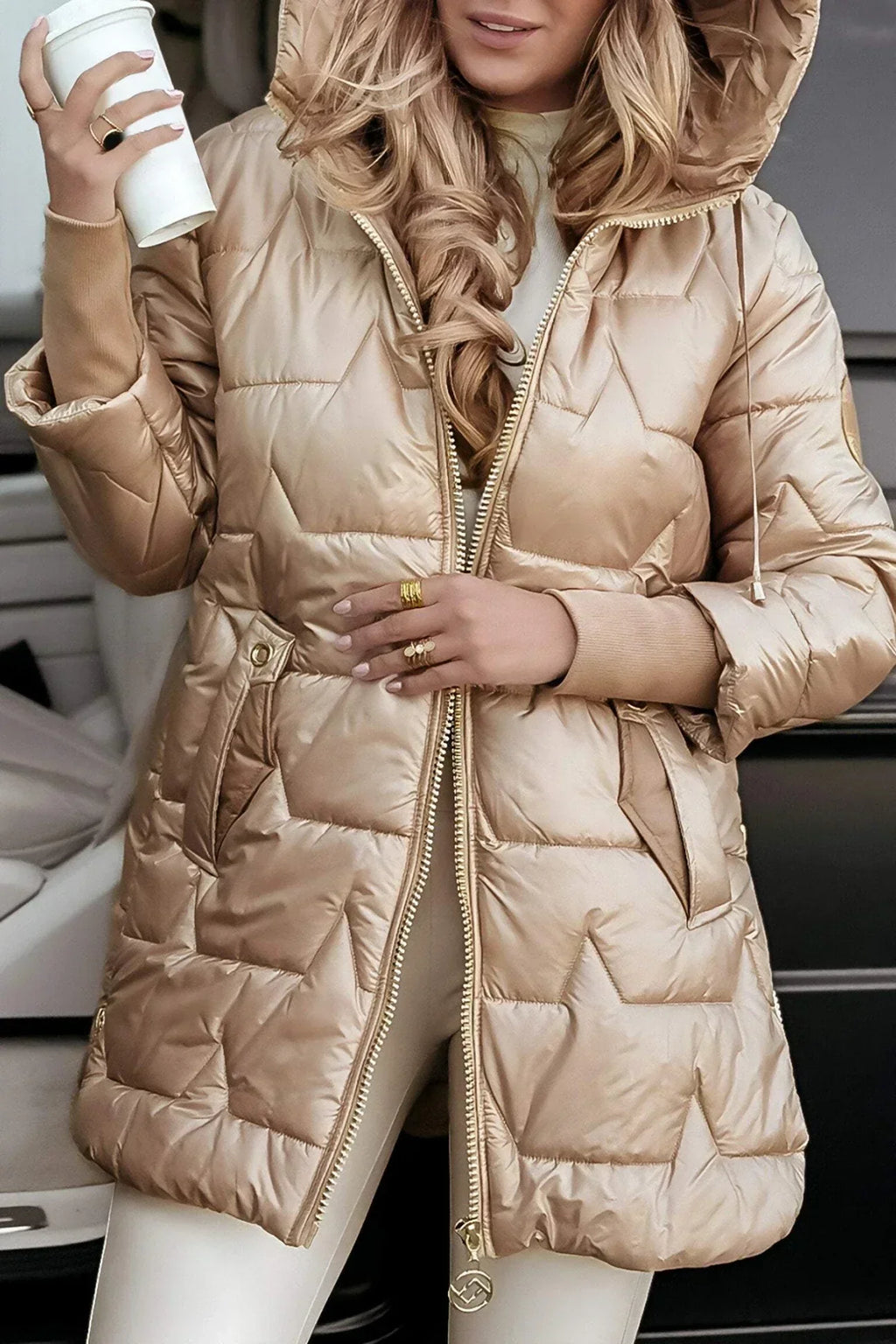 Elara™ – Chaqueta Larga de Invierno con Capucha