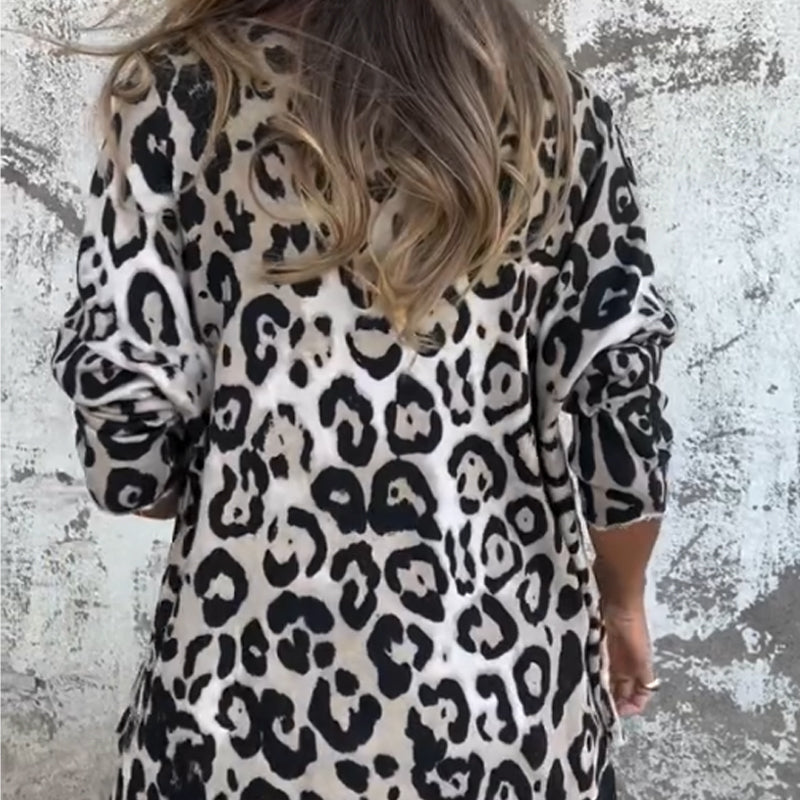 Irene | Top elástico con estampado de leopardo
