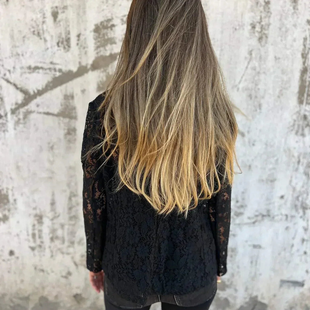 Laura | Blazer con malla de encaje